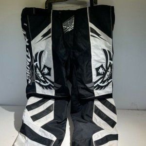 New Fly Racing F-16 Men's 36 Racing Motorcross Pants Black White Waist 36